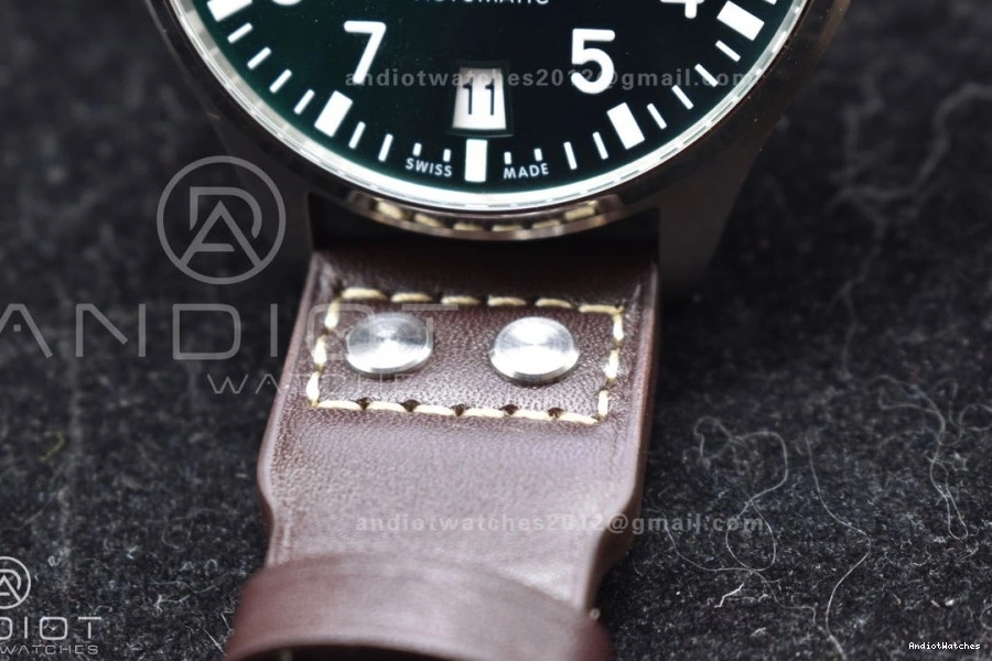 Brown IW500901 on Big Edition Real Strap A Pilot Best HighQuality ZF 524 Leather 0331